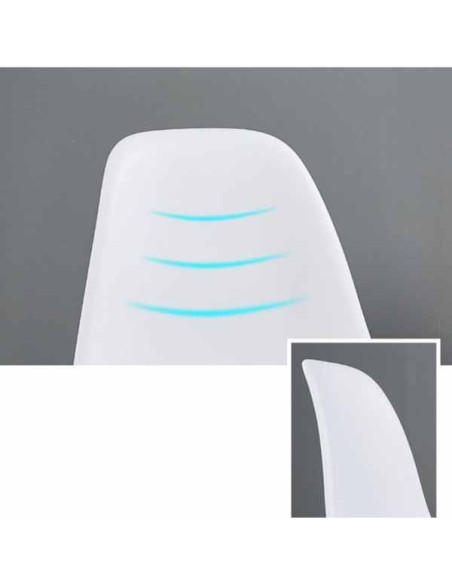 Scaun Acerenza, Stil Scandinav cu Picioare din Lemn de Fag, Cadru Metalic, Sezut PP, Maxim 100 Kg, 40 x 50 x 77 cm, Alb