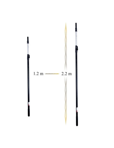 Set gletiera profesionala, inox, 60 cm x 0.3 mm, suport, maner prelungitor 1.2-2.2 m, Ergoplast