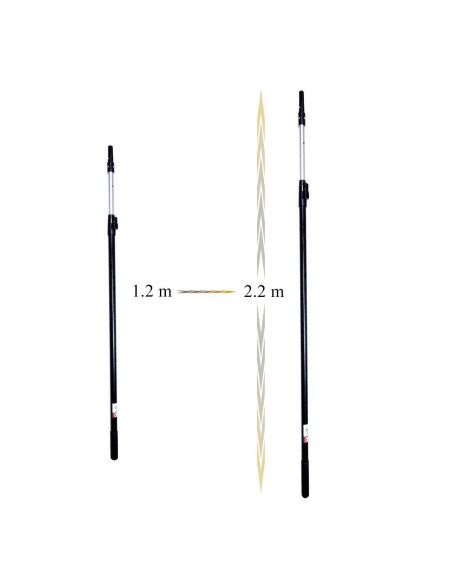 Set gletiera profesionala, inox, 60 cm x 0.4 mm, suport, maner prelungitor 1.2-2.2 m, Ergolite