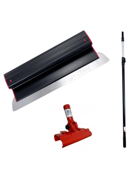 Set gletiera profesionala, inox, 125 cm x 0.3 mm, suport, maner prelungitor 1.2-2.2 m, Ergoplast