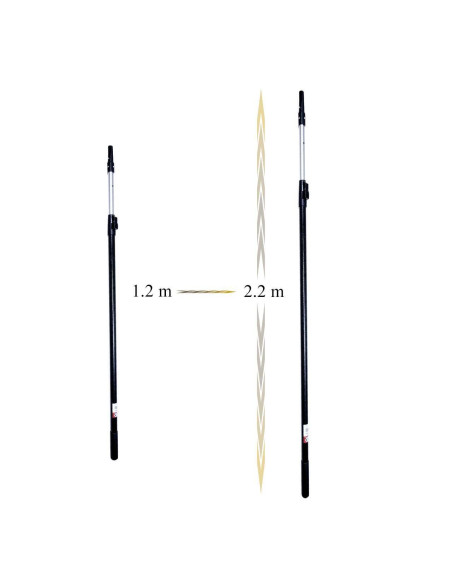 Set gletiera profesionala, inox, 125 cm x 0.3 mm, suport, maner prelungitor 1.2-2.2 m, Ergoplast