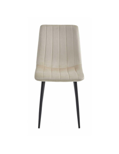 Scaun bucatarie/living, Artool, Lava, catifea, metal, bej si negru, 43x51x90 cm