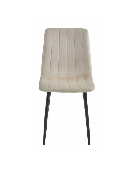 Scaun bucatarie/living, Artool, Lava, catifea, metal, bej si negru, 43x51x90 cm