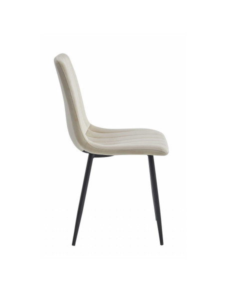 Scaun bucatarie/living, Artool, Lava, catifea, metal, bej si negru, 43x51x90 cm