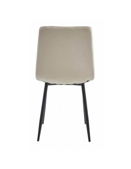Scaun bucatarie/living, Artool, Lava, catifea, metal, bej si negru, 43x51x90 cm