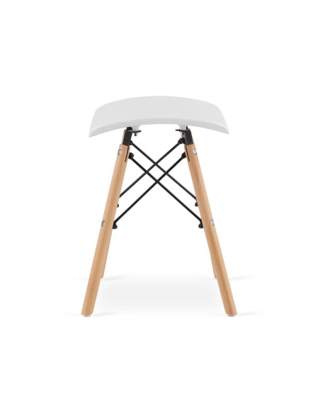 Scaun stil scandinav, Artool, Korfu, fara spatar, PP, lemn, alb, 47.5x36x46.5 cm