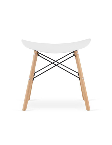 Scaun stil scandinav, Artool, Korfu, fara spatar, PP, lemn, alb, 47.5x36x46.5 cm