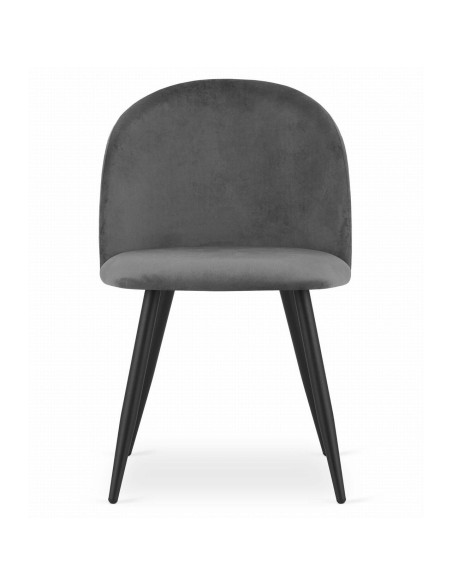 Scaun bucatarie/living, Artool, Bello, catifea, metal, gri, 46x42.5x76.5 cm