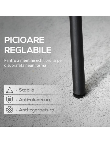 Masa gradina/terasa/balcon pentru exterior, rotunda, metalica, negru, 91x71.5 cm
