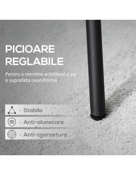 Masa gradina/terasa/balcon pentru exterior, rotunda, metalica, negru, 91x71.5 cm