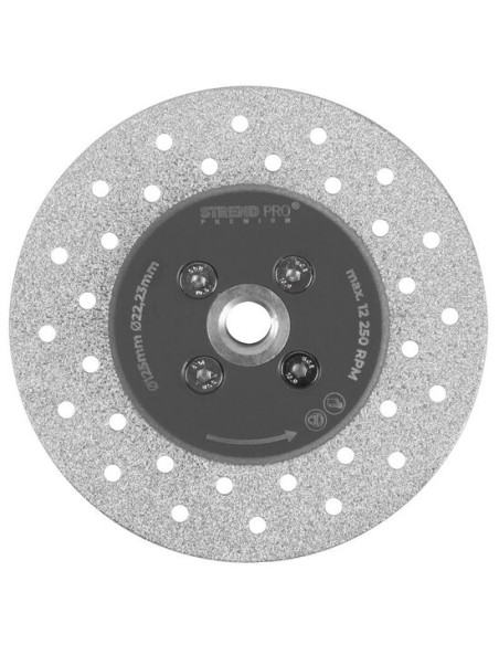 Disc diamantat, 2 in 1, taiere si slefuire beton, marmura, placi ceramice, 125 mm, M14, Strend Pro