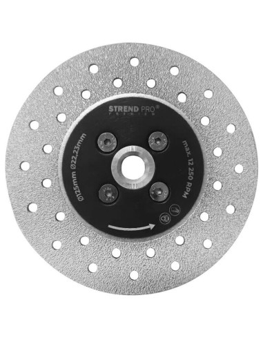 Disc diamantat, 2 in 1, taiere si slefuire beton, marmura, placi ceramice, 125 mm, M14, Strend Pro