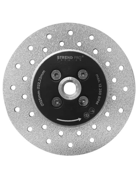 Disc diamantat, 2 in 1, taiere si slefuire beton, marmura, placi ceramice, 125 mm, M14, Strend Pro