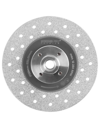 Disc diamantat, 2 in 1, taiere si slefuire beton, marmura, placi ceramice, 125 mm, M14, Strend Pro