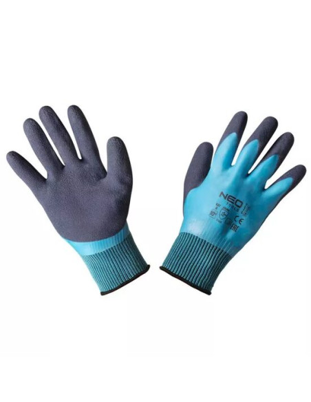 Manusi latex/poliester, 2 straturi, marimea 9, NEO