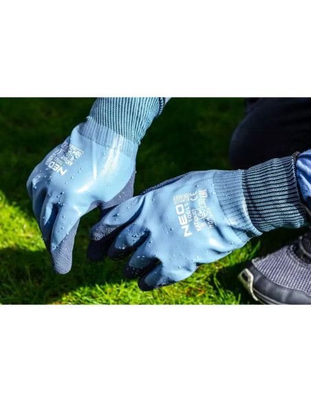 Manusi latex/poliester, 2 straturi, marimea 9, NEO