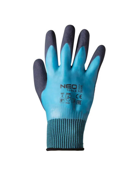 Manusi latex/poliester, 2 straturi, marimea 9, NEO