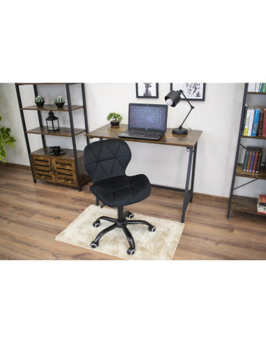 Scaun de birou, Artool, Noto, catifea, negru, 53.5x57.5x74-86 cm