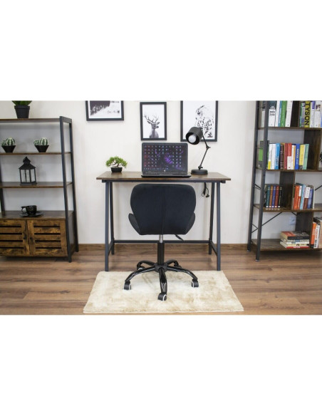 Scaun de birou, Artool, Noto, catifea, negru, 53.5x57.5x74-86 cm