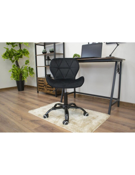 Scaun de birou, Artool, Noto, catifea, negru, 53.5x57.5x74-86 cm