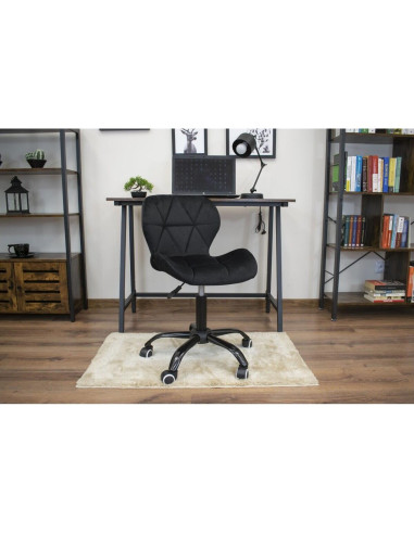 Scaun de birou, Artool, Noto, catifea, negru, 53.5x57.5x74-86 cm