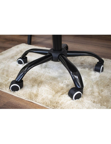 Scaun de birou, Artool, Noto, catifea, negru, 53.5x57.5x74-86 cm