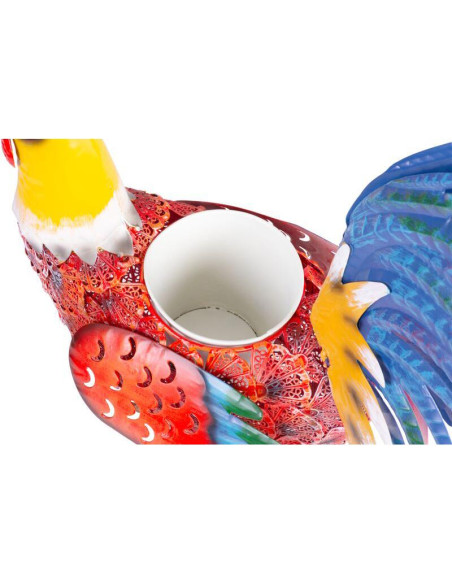 Decoratiune gradina, MagicHome, metalica, cocos colorat cu ghiveci, 50x19x54 cm