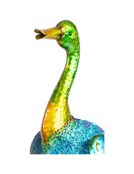 Decoratiune gradina, MagicHome, metalica, rata colorata, 27.5x15x47.5 cm