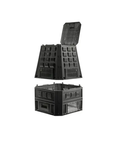 Compostor de gradina, 850 L, negru, Evogreen