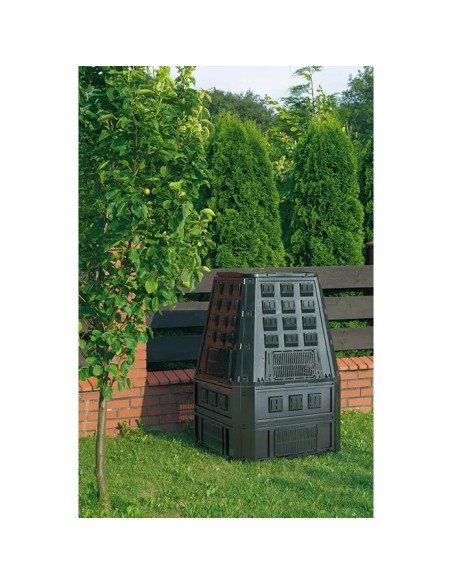 Compostor de gradina, 850 L, negru, Evogreen