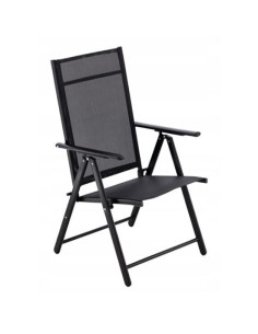 Scaun gradina/terasa, pliabil, otel, negru, 60x58x100 cm, Chomik