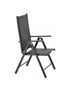 Scaun pentru gradina, pliabil, aluminiu, gri, 65x55x104, Chomik