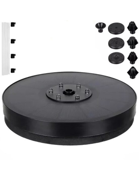 Decoratiune gradina tip fantana arteziana cu lumini LED, Gardlov, plutitoare, incarcare solara, 16x4 cm