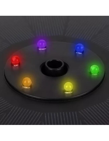 Decoratiune gradina tip fantana arteziana cu lumini LED, Gardlov, plutitoare, incarcare solara, 16x4 cm
