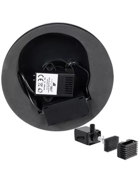 Decoratiune gradina tip fantana arteziana cu lumini LED, Gardlov, plutitoare, incarcare solara, 16x4 cm