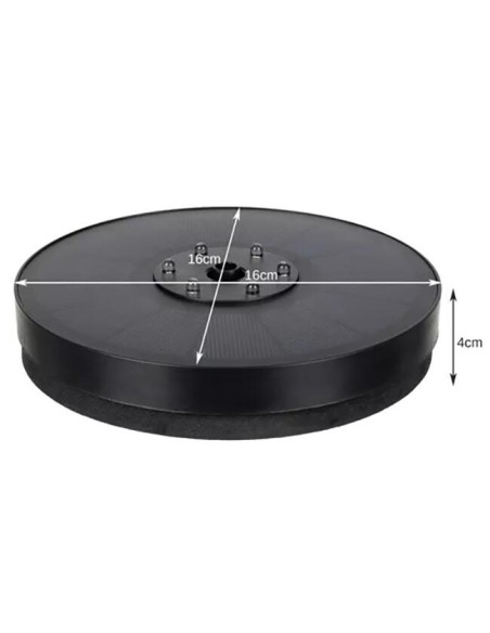 Decoratiune gradina tip fantana arteziana cu lumini LED, Gardlov, plutitoare, incarcare solara, 16x4 cm