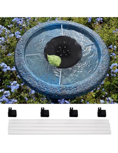 Decoratiune gradina tip fantana arteziana cu lumini LED, Gardlov, plutitoare, incarcare solara, 16x4 cm