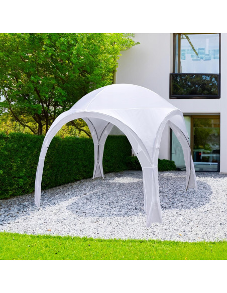 Pavilion pentru gradina/comercial, pliabil, alb, 3.2x3.2x2.5 m, Jumi
