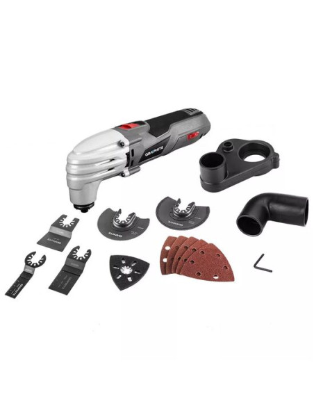 Multifunctional cu vibratii, 250 W, cu accesorii, geanta, Graphite