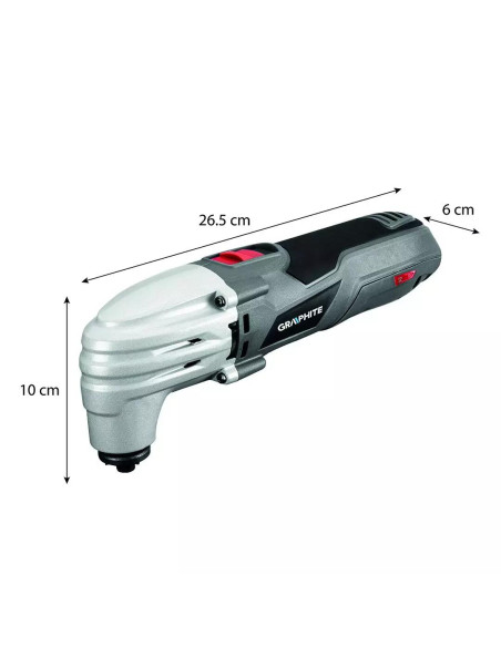 Multifunctional cu vibratii, 250 W, cu accesorii, geanta, Graphite