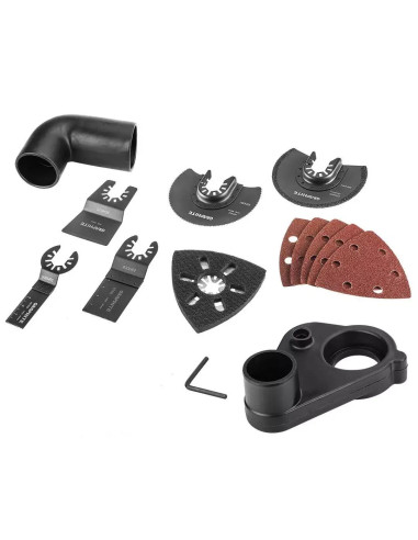 Multifunctional cu vibratii, 250 W, cu accesorii, geanta, Graphite