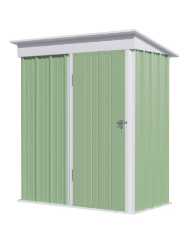 Casuta/magazie/sopron de gradina pentru depozitare unelte, otel, verde, 161x95x181 cm
