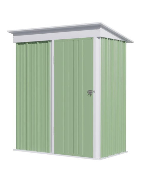 Casuta/magazie/sopron de gradina pentru depozitare unelte, otel, verde, 161x95x181 cm