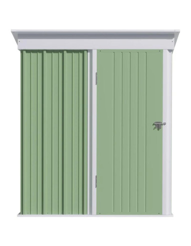 Casuta/magazie/sopron de gradina pentru depozitare unelte, otel, verde, 161x95x181 cm