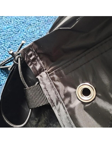 Cort camping, 3-4 persoane, impermeabil, cu vestibul, negru, 475x264x172 cm