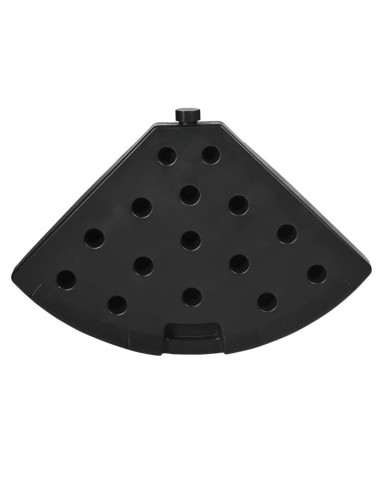 Suport pentru umbrela cu articulatie tip banana, set 4 elemente, HDPE, negru, 100x8 cm