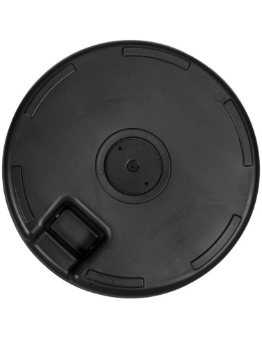 Suport pentru umbrela 38-48 mm, rotund, HDPE si otel, imitatie ratan, negru, 51x36 cm