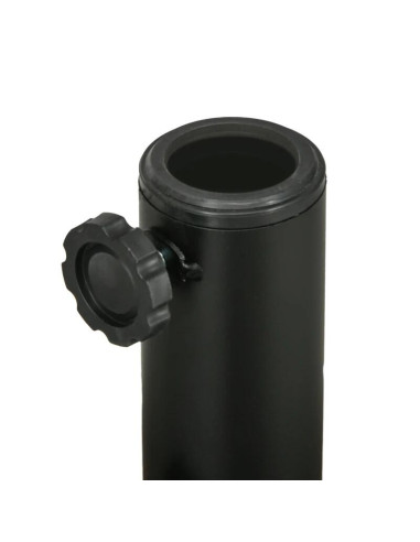Suport pentru umbrela 38-48 mm, rotund, HDPE si otel, imitatie ratan, negru, 51x36 cm