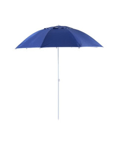 Umbrela plaja/gradina, 2 in 1, albastru si alb, 210 cm