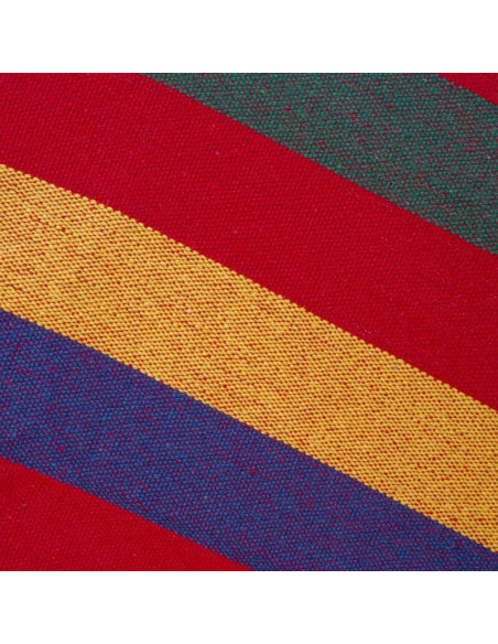 Hamac bumbac cu suport otel, husa, multicolor, dungi, 200x150 cm